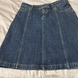 Columbia Blue Denim A-Line Skirt